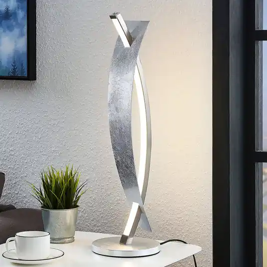 Lucande LED-es asztali lámpa Marija, ezüst színű, fényerőszabályzó, 62 cm Kihagyhatatlan ajánlat