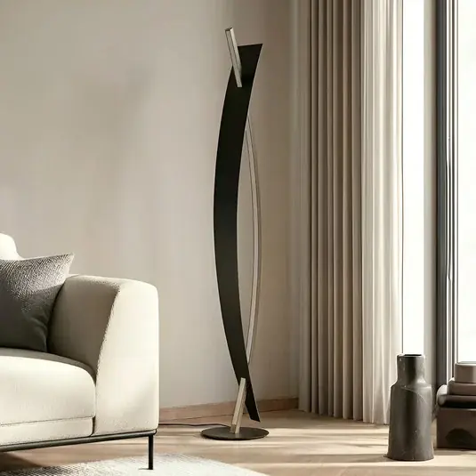 Expressz szállítás Lucande LED állólámpa Marija, fekete, fém, magasság 140 cm