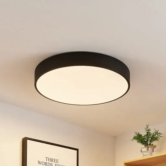 Lindby LED mennyezeti lámpa Simera, Ø 50cm, fekete, fém Bestseller