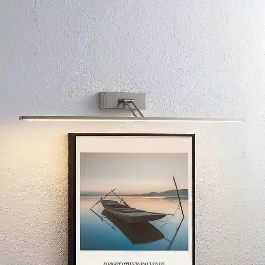 Lucande LED-es képvilágító lámpa Thibaud, 84 cm, nikkel, alumínium Szezonális akció
