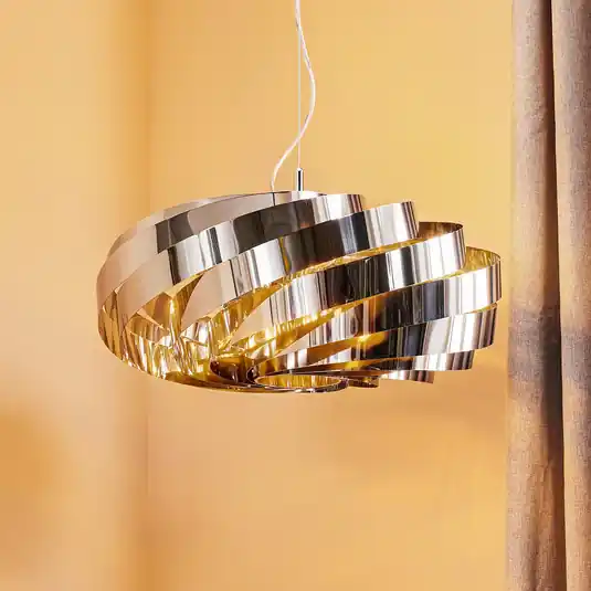Árcsökkenés Vento függőlámpa, króm-nikkel színű, Ø 60 cm, fém