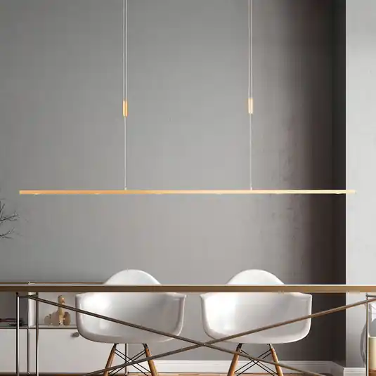 Quitani LED függő lámpa Tolu, hossza 139 cm, sárgaréz Akciós ár