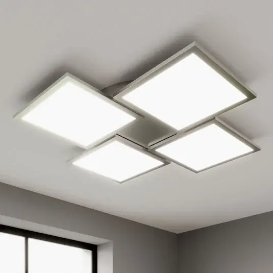 Expressz kézbesítés Lucande LED mennyezeti lámpa Ilira, 4 lámpás, ezüst, CCT, dimmelhető