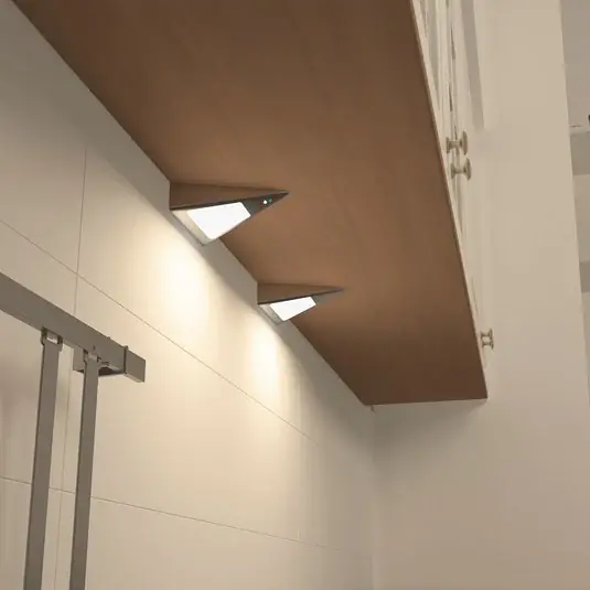 Utolsó esély Prios Odia LED pult alatti világítás, rozsdamentes acél, 2 izzós