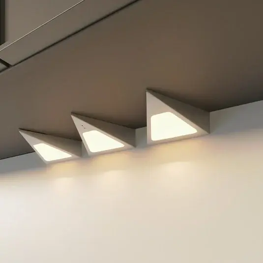 Expressz szállítás Prios Odia LED pult alatti világítás, rozsdamentes acél, 3 izzós.