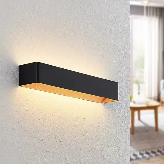 Ne maradj le Arcchio LED fali lámpa Karam, 53 cm, fekete, fém, fel/le