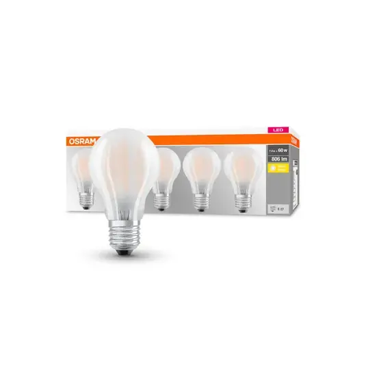 OSRAM LED lámpa Classic E27 7W 2700K 806lm 5db Legnépszerűbb