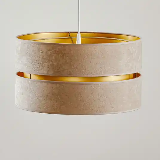 Utolsó esély Lógó világítás Duo, bézs/arany, Ø40cm, 1 izzó