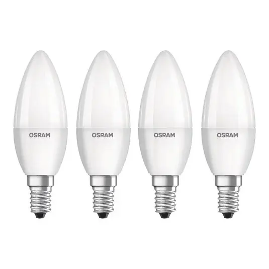 Árengedmény OSRAM LED gyertya E14 Base Retro 4,9W 4db 4 000 K