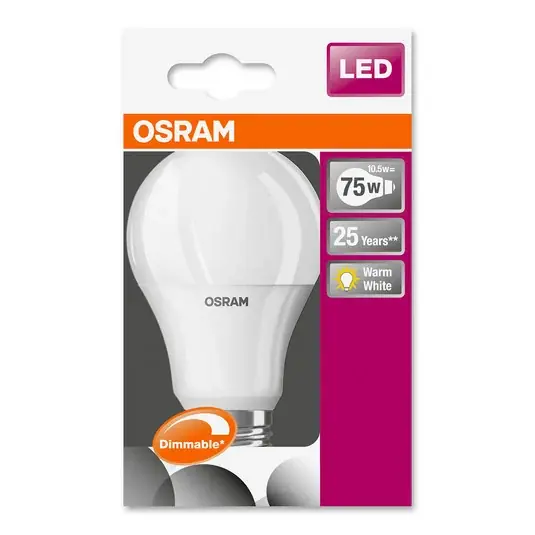 Csak ma OSRAM LED lámpa E27 10,5W 827 Superstar, dimm.