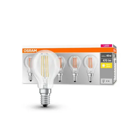 Rendeld meg most OSRAM LED lámpa E14 P40 4W izzószál 827 470lm 5db
