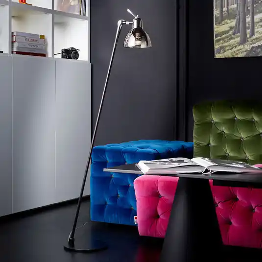 Rotaliana Luxy F0 Glam álló világítás, fekete/füstös, üveg Biztonságos fizetés