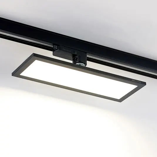 Arcchio Hairis 3-fázisú LED panel, 30 cm, fekete, 4000 K Ne maradj le