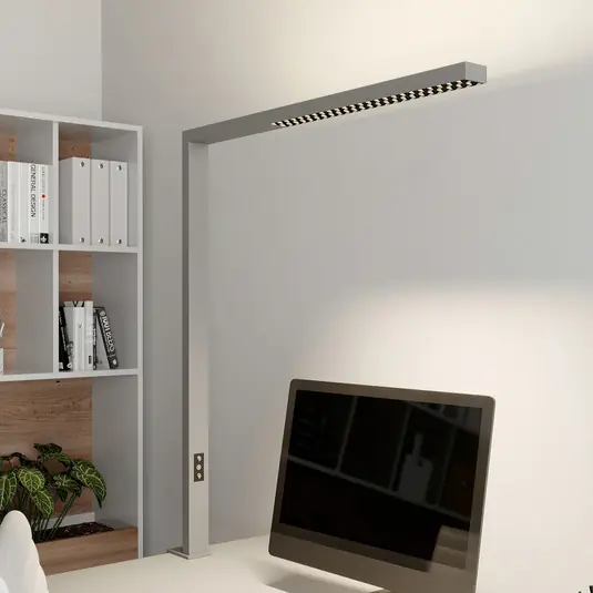 Arcchio LED-es irodai lámpa Jolinda, ezüst, fém, fényerőszabályozható, Vásárlói kedvenc