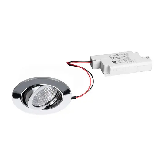 Outlet BRUMBERG beép. spot szabály. 38° kerek króm 2 700K