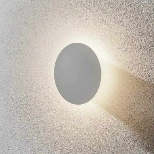 Azonnal elérhető Escale Blade LED fali lámpa, fehér matt, Ø 18 cm