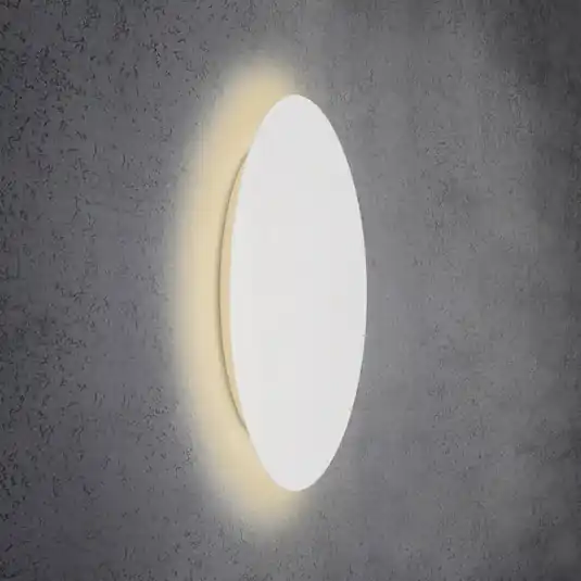 Akciós ár Escale Blade LED fali lámpa, fehér matt, Ø 79 cm