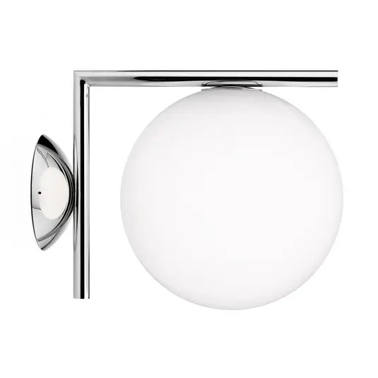 Népszerű FLOS IC C/W1 fali világítás, króm Ø 20 cm