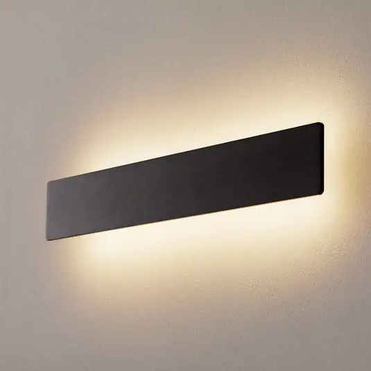 Vedd meg most LED fali lámpa Zig Zag fekete, szélessége 53 cm