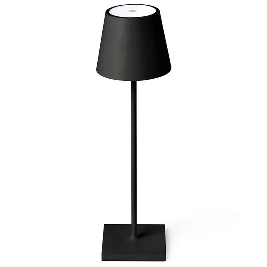 Gyors kiszállítás Toc LED asztali lámpa USB töltővel, IP54, fekete