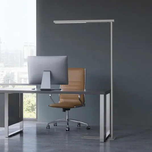 LED álló világítás MAULjet, ezüst színű, magasság 195 cm Különleges ajánlat