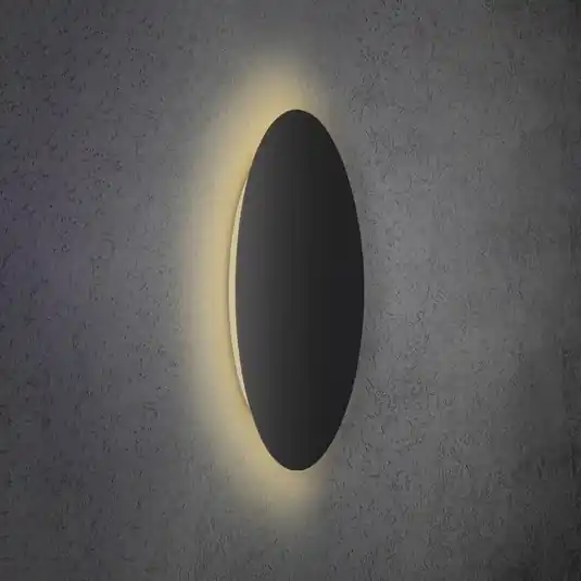 Gyors szállítás Escale Blade LED fali lámpa fekete matt Ø 59 cm