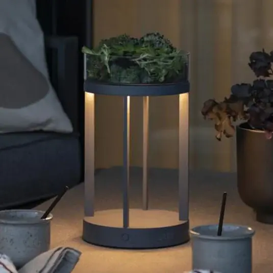 Prémium Chieti LED deco lámpa USB, szürke