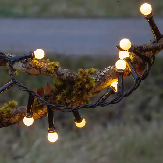 Berry Mini LED fényfüzér időzítő funkcióval fehér Gyors szállítás