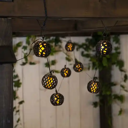 Gyors kiszállítás Flame LED napelemes fényfüzér láng effekttel