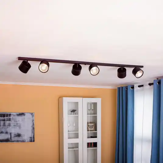 Szuper akció Mennyezeti spotlámpa 1047PL_K, 6 izzós, fekete
