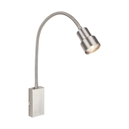 LED fali lámpa Tusi flexibilis karral, nikkel Vedd meg online