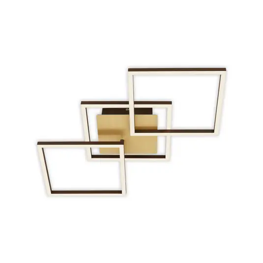 Biztonságos fizetés Frame LED mennyezeti lámpa, arany színű, dimmelhető, 3 lámpás