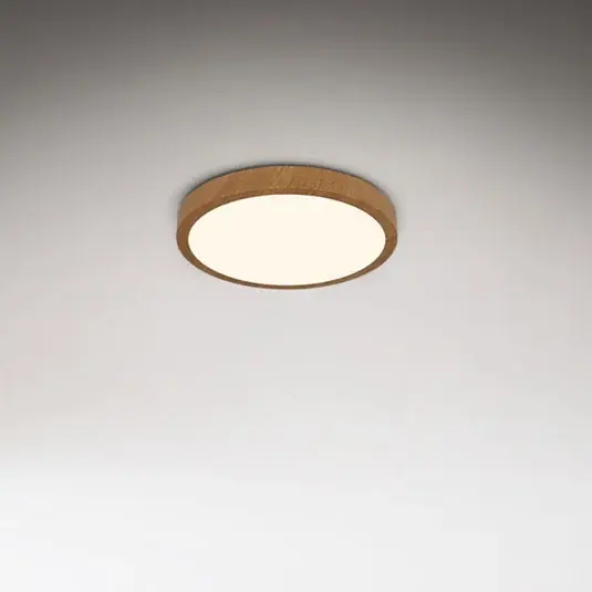 LED mennyezeti lámpa Runa Wood wood look 3,000 K Ø28cm Árengedmény