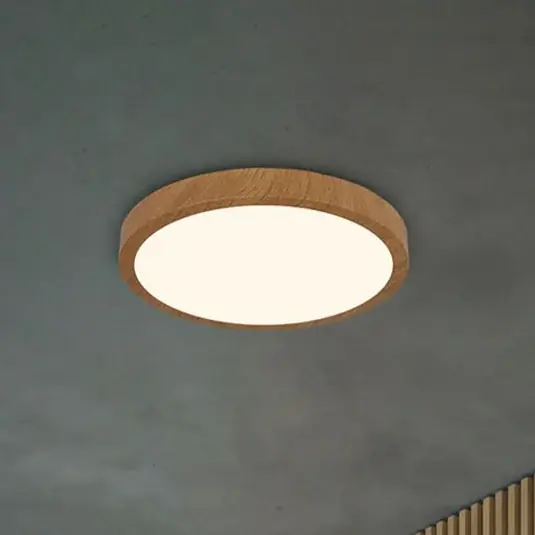LED mennyezeti lámpa Runa Wood wood look 3,000 K Ø38cm Árengedmény