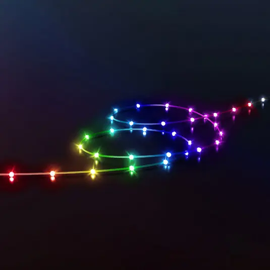 Végkiárusítás Twinkly Dots LED lánc RGB, átlátszó, IP44, 10m