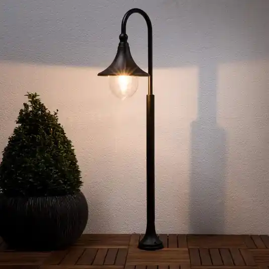 Bestseller Lindby Daphne ösvényvilágítás, 120 cm, fekete, fém, E27