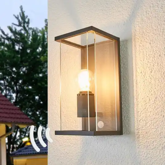 Lucande kültéri fali lámpa Annalea, 29cm, 1-lámpás, IP54, szenzoros Különleges ajánlat