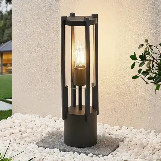 Lucande Brienne lábazati lámpa, 50 cm, antracit, fém Biztonságos vásárlás