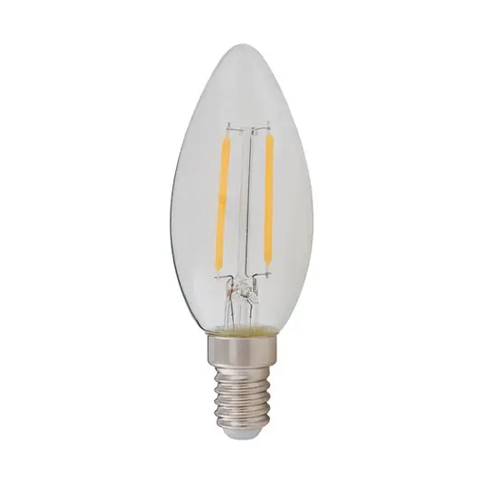 Lindby LED izzó, gyertya alakú, E14, 2 W, átlátszó, 2700 K Azonnal elérhető