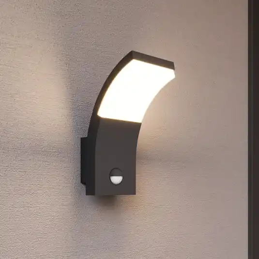 Legnépszerűbb Lucande LED fali világítás Timm, érzékelő, 20cm, antracit, IP54
