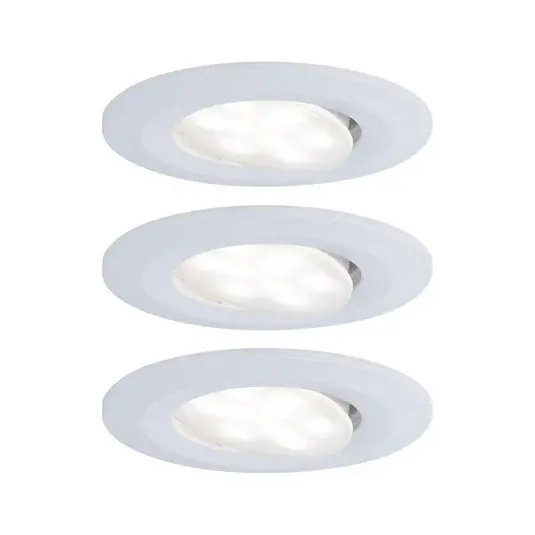 Biztonságos fizetés Paulmann Calla fehér, be-/kikapcsolható, irányítható, 4000 K, 9 cm, 3 darabos