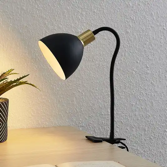 Lindby Genora csíptetős lámpa fekete színben Vedd meg most
