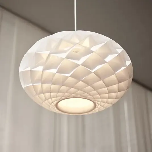 Utolsó esély Louis Poulsen Patera Oval függőlámpa E27 fehér Ø 50 cm