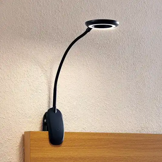 Prios LED-es Harumi bilincslámpa, fekete, újratölthető akkumulátor, USB, Prémium