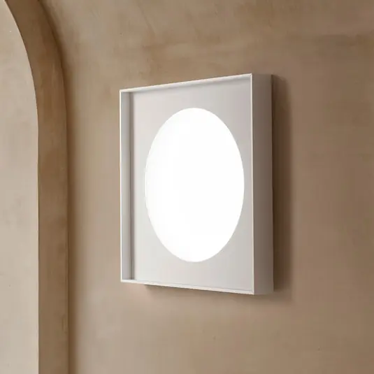 Luceplan Cassette LED fali lámpa fázis vágás 40x40cm Árcsökkenés