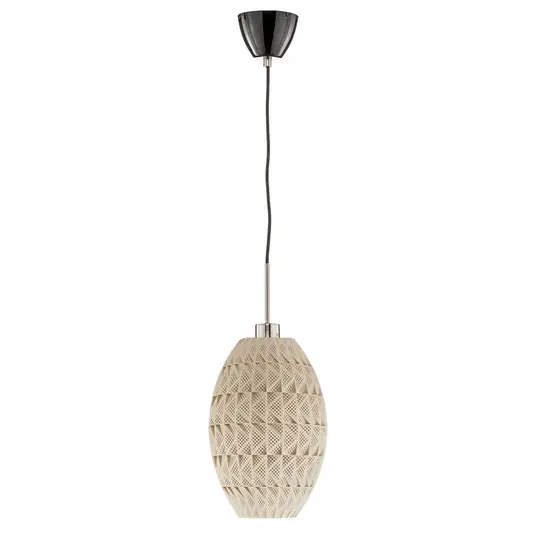 Outlet függőlámpa Fraktal Olive bioanyagból, linen