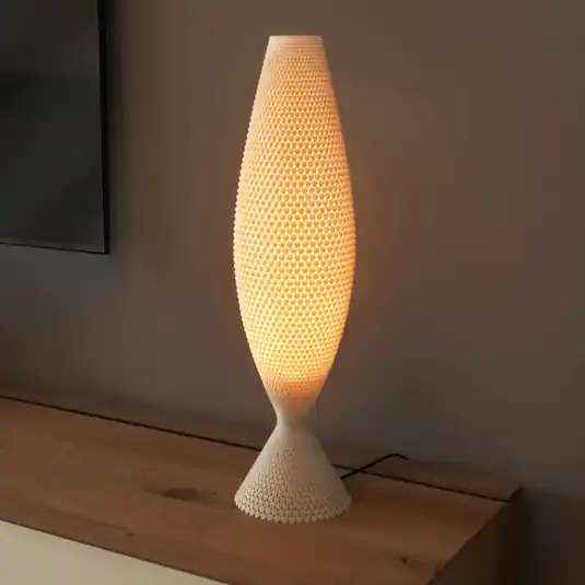 Gyors kiszállítás Gyémánt asztali lámpa organikus anyagból, vászonból, 65 cm