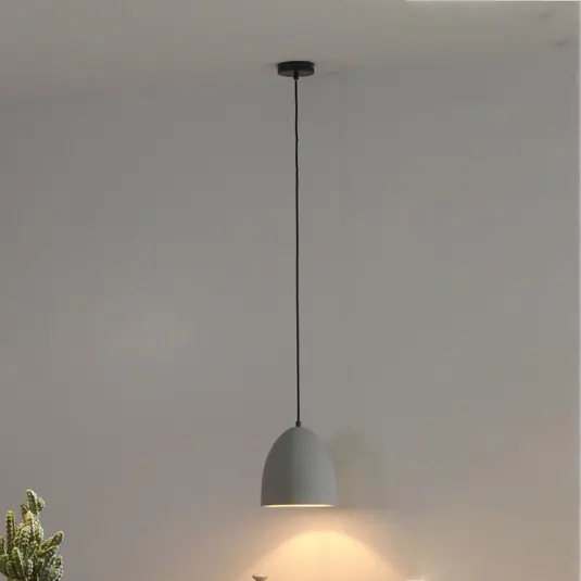 Biztonságos fizetés Paul Neuhaus Eton függőlámpa, szürke, beton, Ø 21 cm, G9