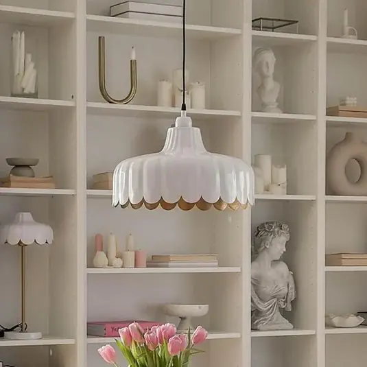 Szuper ajánlat PR Home Wells függőlámpa, fehér/arany, Ø 43 cm, fém