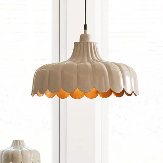 Vedd meg online PR Home Wells függőlámpa, bézs/arany, Ø 43 cm, fém